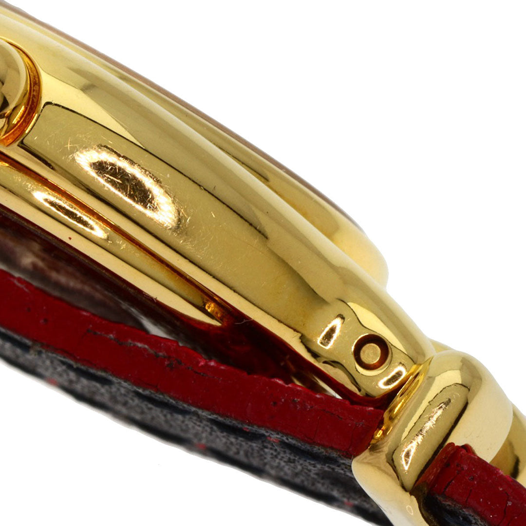 FENDI Watches Quartz 640L Gold Plated gold Oval Face Change Belt Silver dial