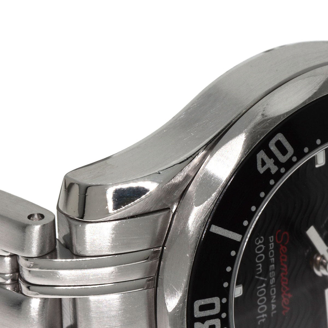 OMEGA Watches Quartz 212.30.28.61.01.001 Stainless Steel , Stainless Steel Silver Seamaster black dial Women Used Authentic