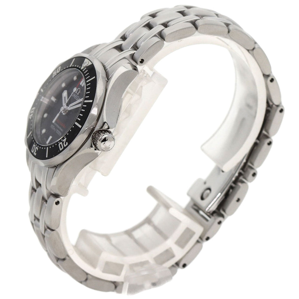 OMEGA Watches Quartz 212.30.28.61.01.001 Stainless Steel , Stainless Steel Silver Seamaster black dial Women Used Authentic