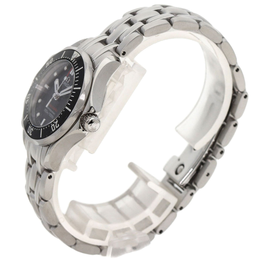 OMEGA Watches Quartz 212.30.28.61.01.001 Stainless Steel , Stainless Steel Silver Seamaster black dial Women Used Authentic