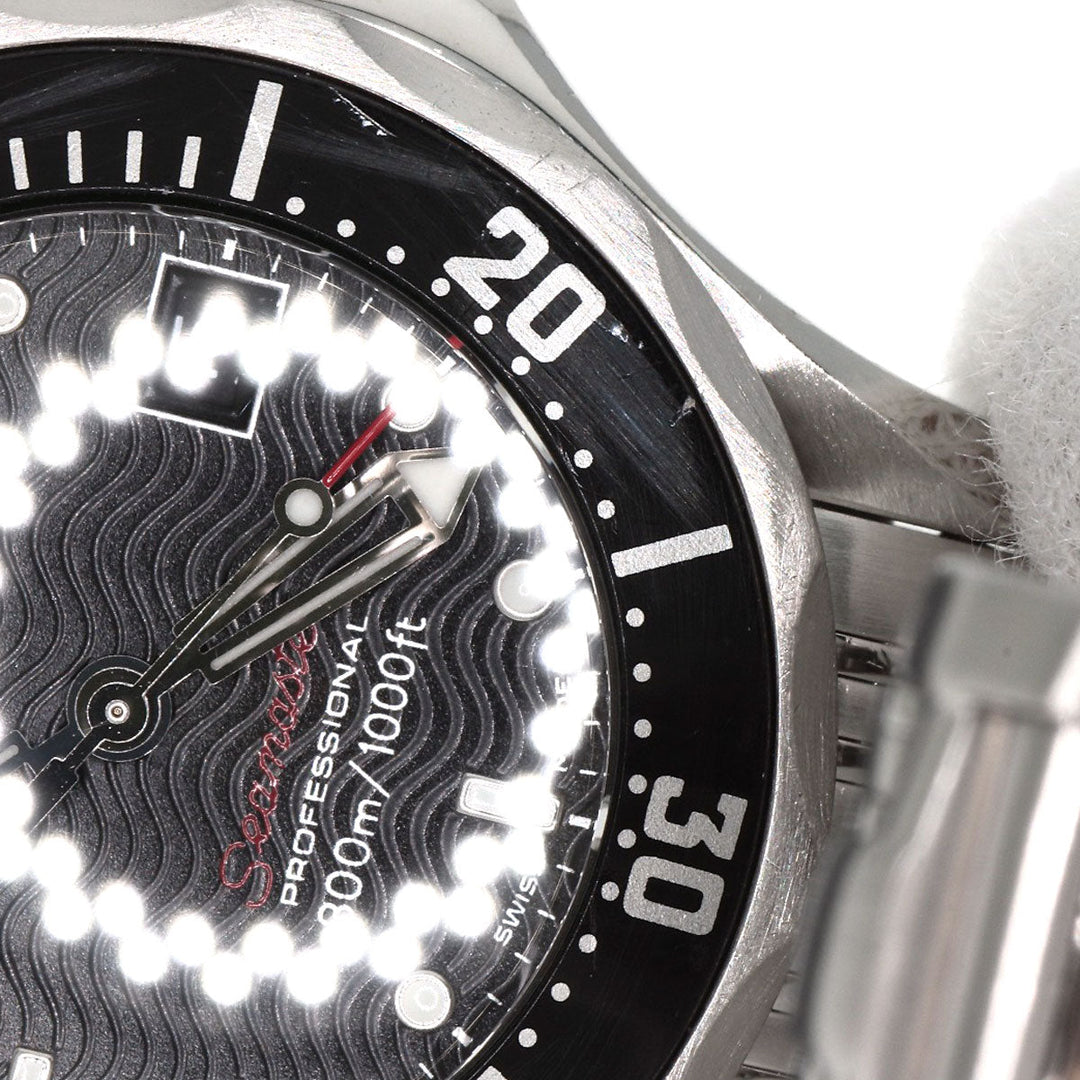 OMEGA Watches Quartz 212.30.28.61.01.001 Stainless Steel , Stainless Steel Silver Seamaster black dial Women Used Authentic