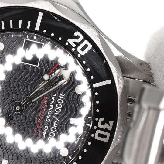 OMEGA Watches Quartz 212.30.28.61.01.001 Stainless Steel , Stainless Steel Silver Seamaster black dial Women Used Authentic