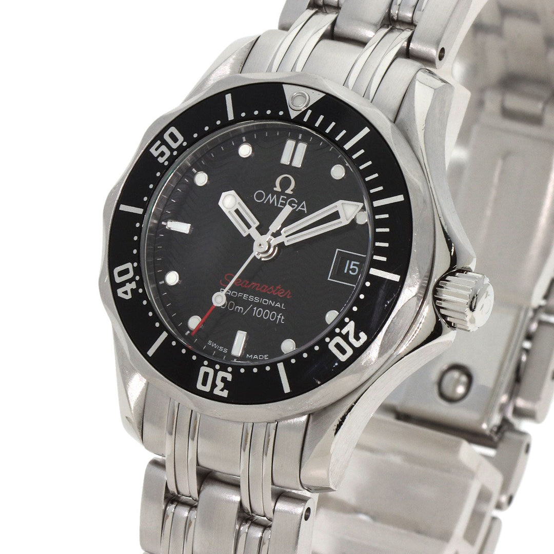 OMEGA Watches Quartz 212.30.28.61.01.001 Stainless Steel , Stainless Steel Silver Seamaster black dial Women Used Authentic