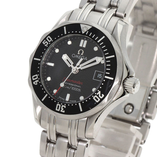 OMEGA Watches Quartz 212.30.28.61.01.001 Stainless Steel , Stainless Steel Silver Seamaster black dial Women Used Authentic