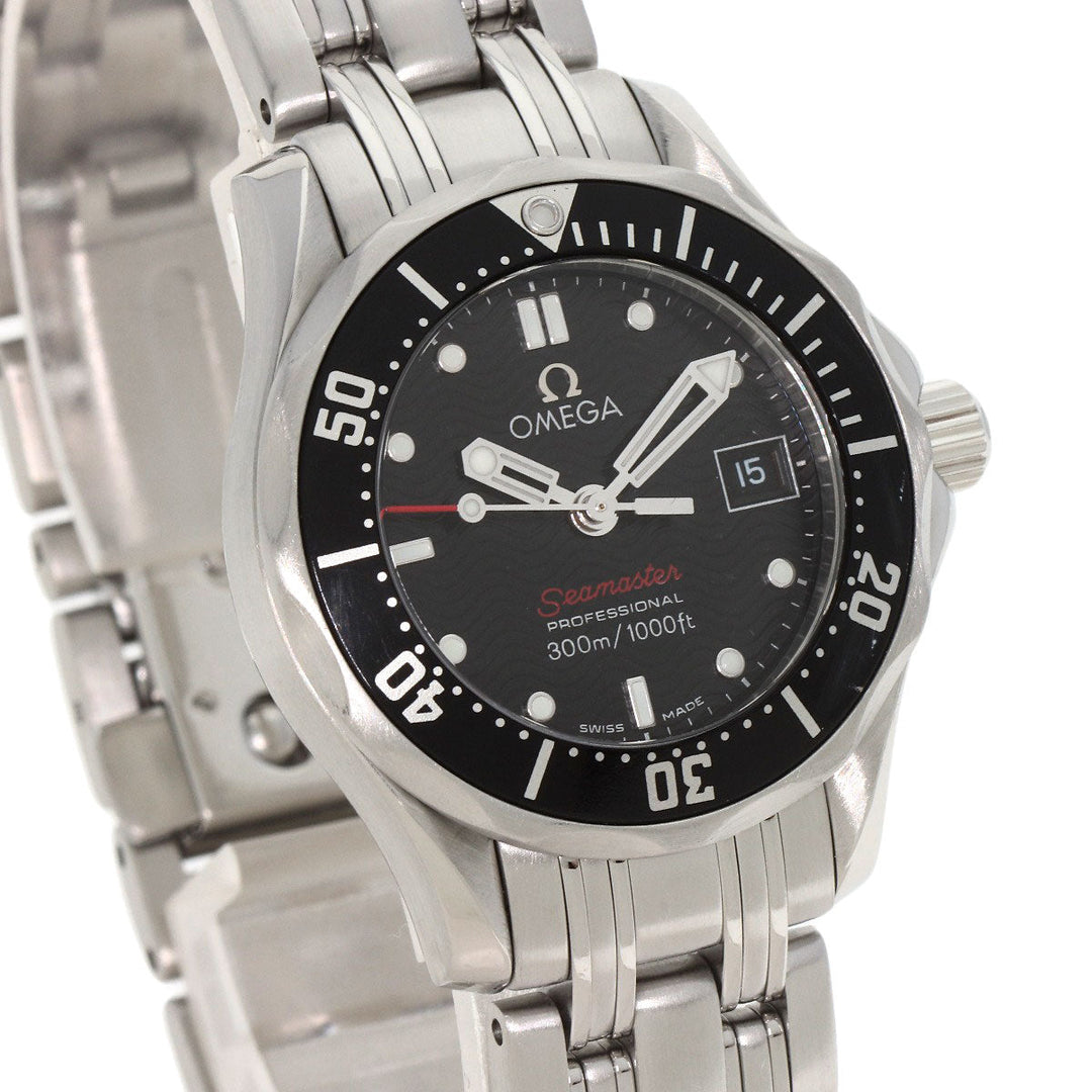 OMEGA Watches Quartz 212.30.28.61.01.001 Stainless Steel , Stainless Steel Silver Seamaster black dial Women Used Authentic