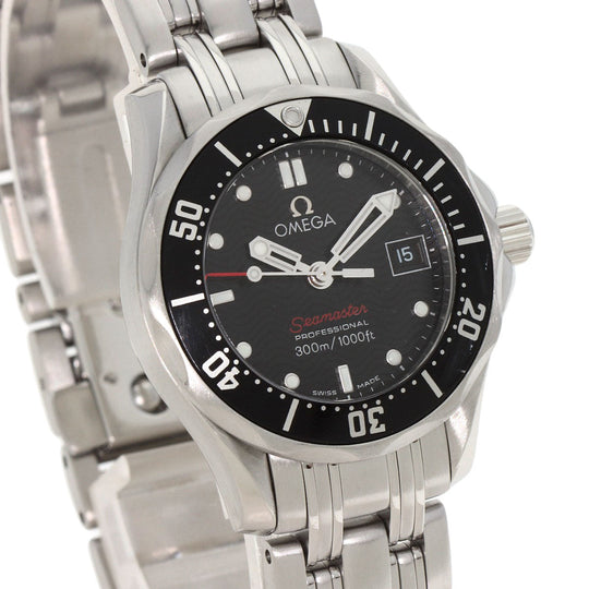 OMEGA Watches Quartz 212.30.28.61.01.001 Stainless Steel , Stainless Steel Silver Seamaster black dial Women Used Authentic