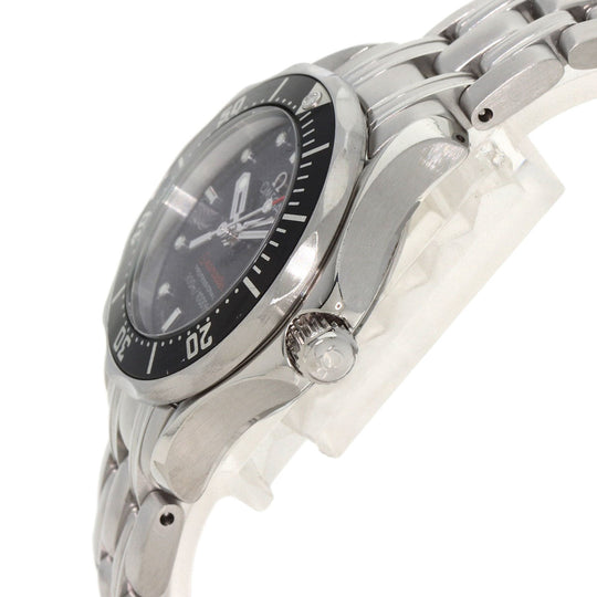 OMEGA Watches Quartz 212.30.28.61.01.001 Stainless Steel , Stainless Steel Silver Seamaster black dial Women Used Authentic