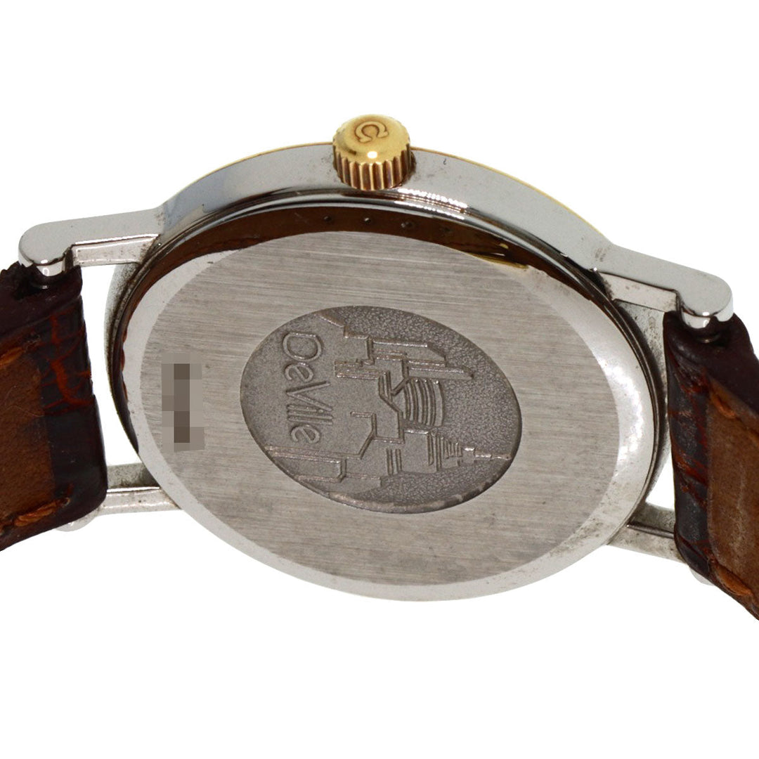 OMEGA Watches Quartz Stainless Steel, Leather gold De Ville gold dial Women Used Authentic