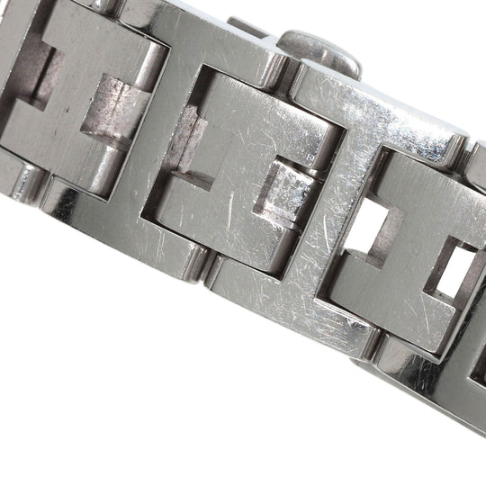 HERMES Watches Quartz CL4.210 Stainless Steel , Stainless Steel Silver Clipper black dial Women Used Authentic