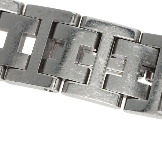 HERMES Watches Quartz CL4.210 Stainless Steel , Stainless Steel Silver Clipper black dial Women Used Authentic