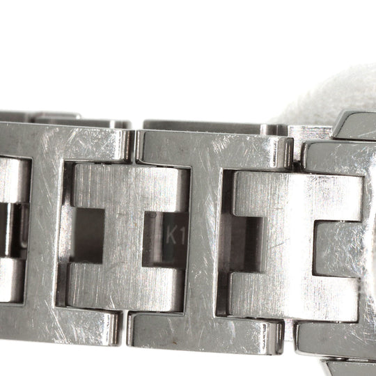 HERMES Watches Quartz CL4.210 Stainless Steel , Stainless Steel Silver Clipper black dial Women Used Authentic