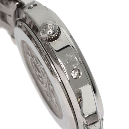 HERMES Watches Quartz CL4.210 Stainless Steel , Stainless Steel Silver Clipper black dial Women Used Authentic