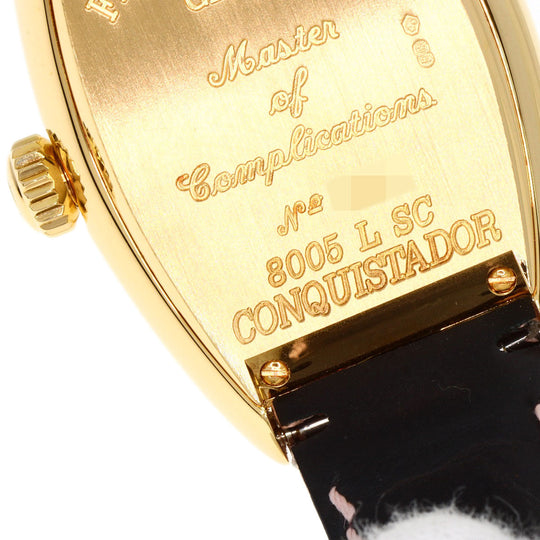 FRANCK MULLER Watches Mechanical Automatic 8005LSC K18YG, leather gold Conquistador gold dial Women Used Authentic