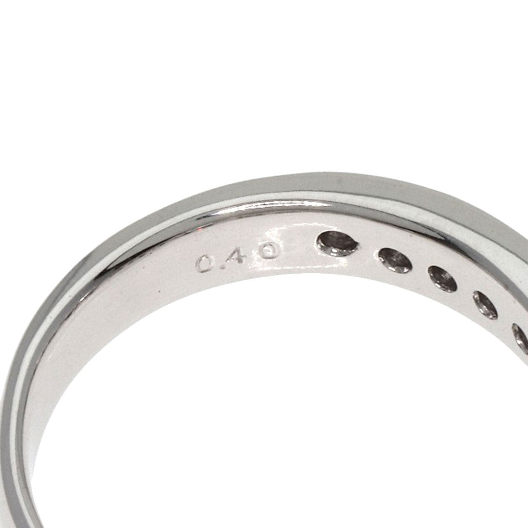 Ponte Vecchio Ring K18WG Silver Flower motif diamond Women Used Authentic