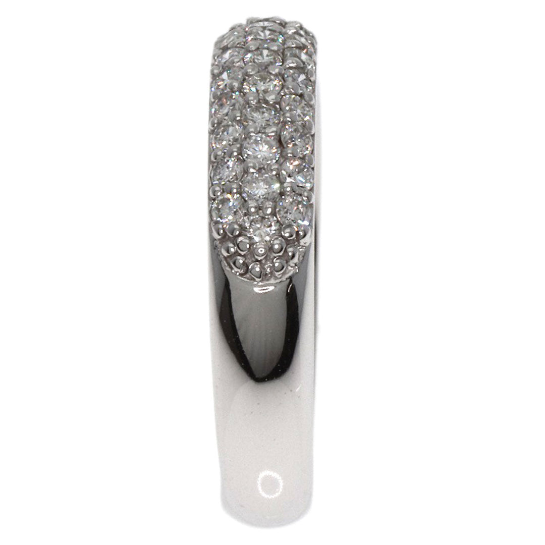 Ponte Vecchio Ring K18WG Silver diamond Women Used Authentic