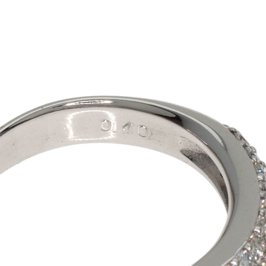 Ponte Vecchio Ring K18WG Silver diamond Women Used Authentic