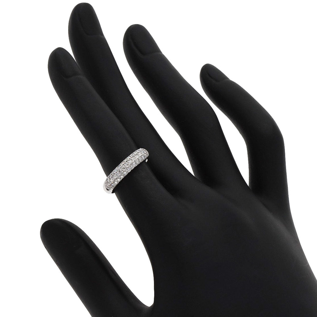 Ponte Vecchio Ring K18WG Silver diamond Women Used Authentic