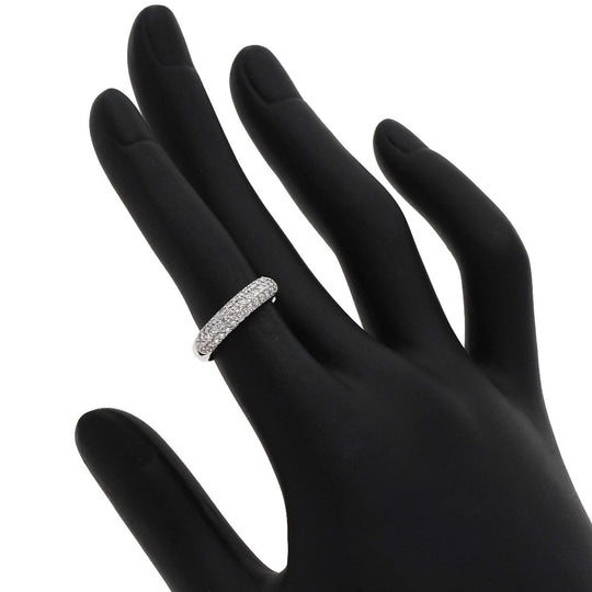 Ponte Vecchio Ring K18WG Silver diamond Women Used Authentic