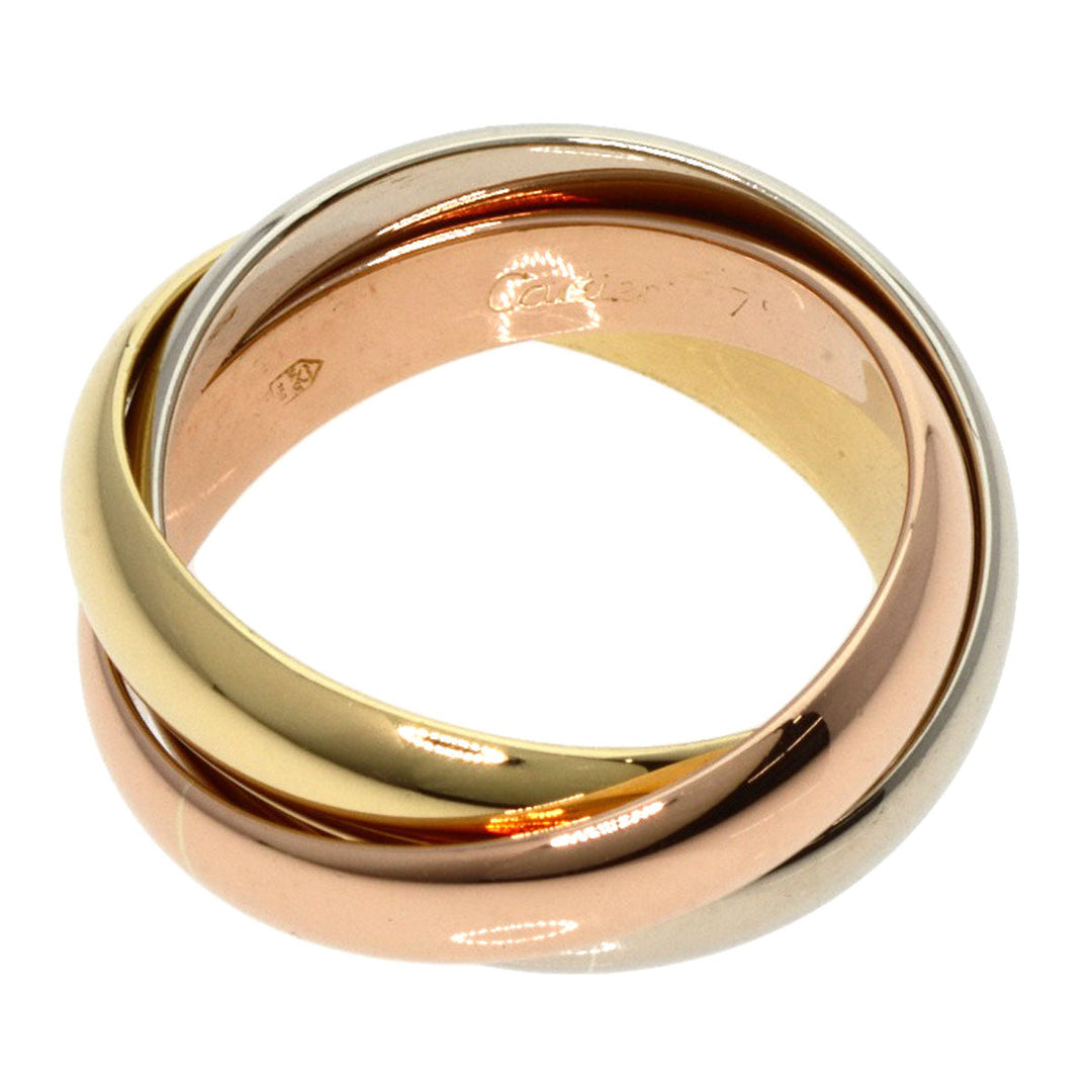 CARTIER Ring K18YG , K18PG , K18WG gold Trinity Women Used Authentic