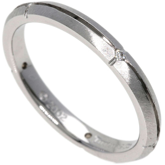 TIFFANY&Co. Ring K18WG Silver Streamerica Narrow 5P Diamond