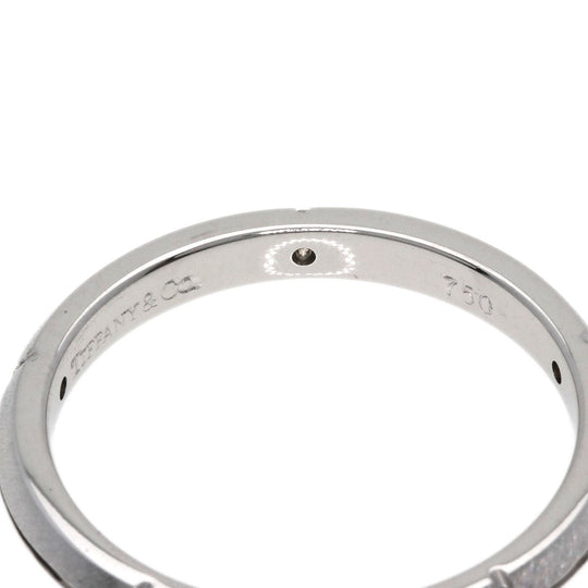 TIFFANY&Co. Ring K18WG Silver Streamerica Narrow 5P Diamond