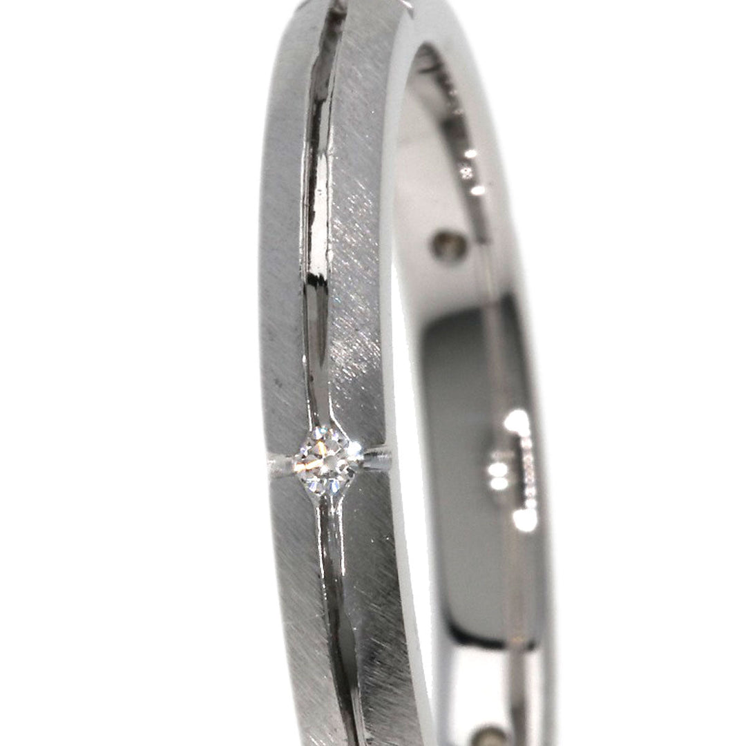 TIFFANY&Co. Ring K18WG Silver Streamerica Narrow 5P Diamond