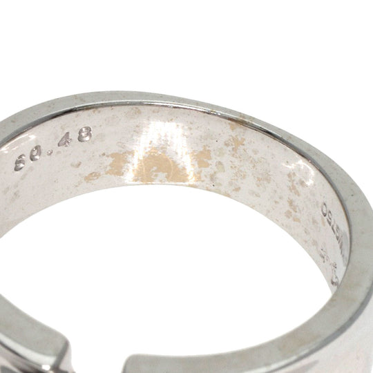 JUNE Ring K18WG Silver Pink sapphire Women Used Authentic