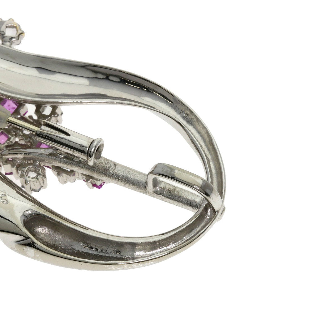 JUNE Brooch K18WG Silver sapphire