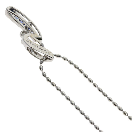 JUNE Necklace K18WG Silver Sapphire diamond