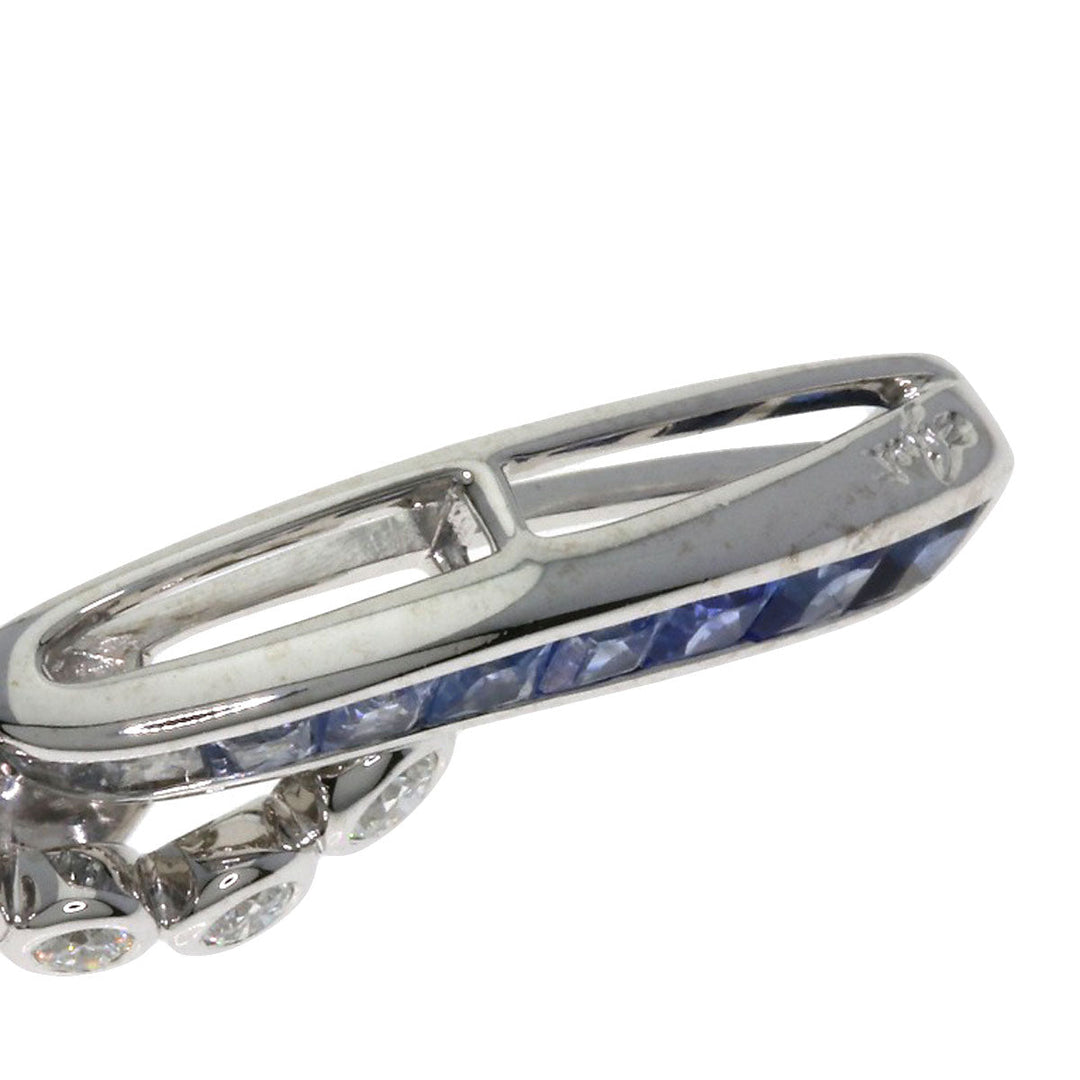 JUNE Necklace K18WG Silver Sapphire diamond