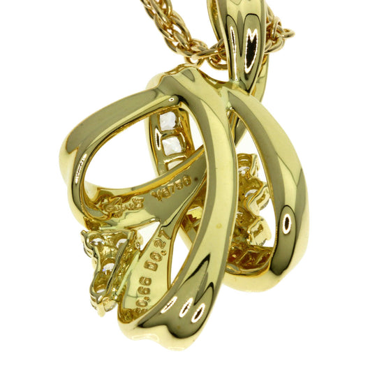 JUNE Necklace 18K Yellow Gold gold Sapphire diamond Women Used Authentic