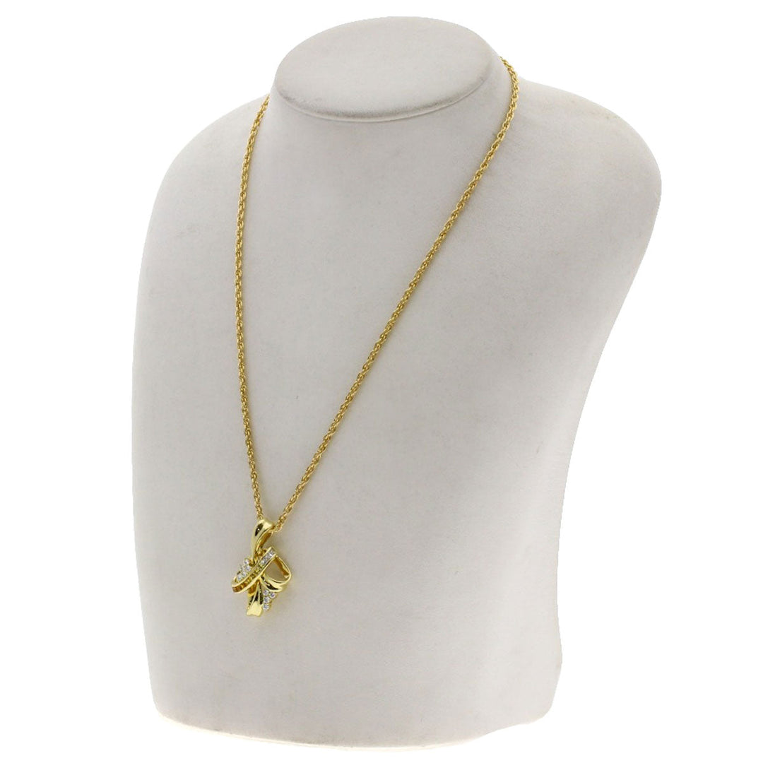 JUNE Necklace 18K Yellow Gold gold Sapphire diamond Women Used Authentic