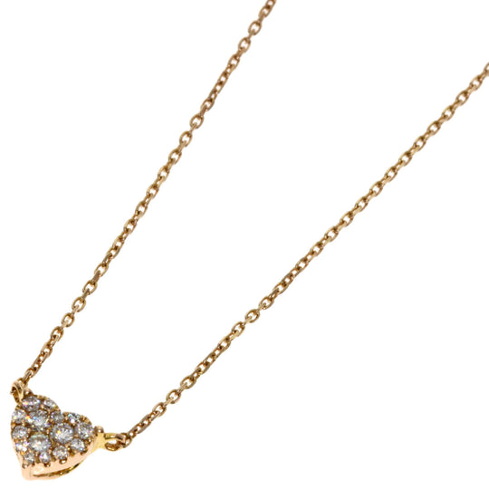 Ponte Vecchio Necklace 18K Pink Gold gold Heart diamond Women Used Authentic