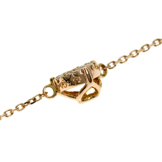 Ponte Vecchio Necklace 18K Pink Gold gold Heart diamond Women Used Authentic