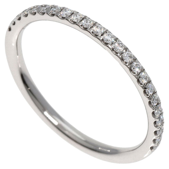 HARRY WINSTON Ring PT950 Silver Half eternity Diamond Women Used Authentic