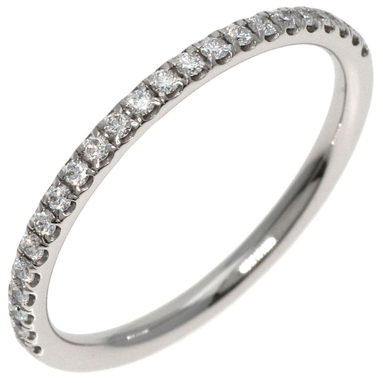HARRY WINSTON Ring PT950 Silver Half eternity Diamond Women Used Authentic