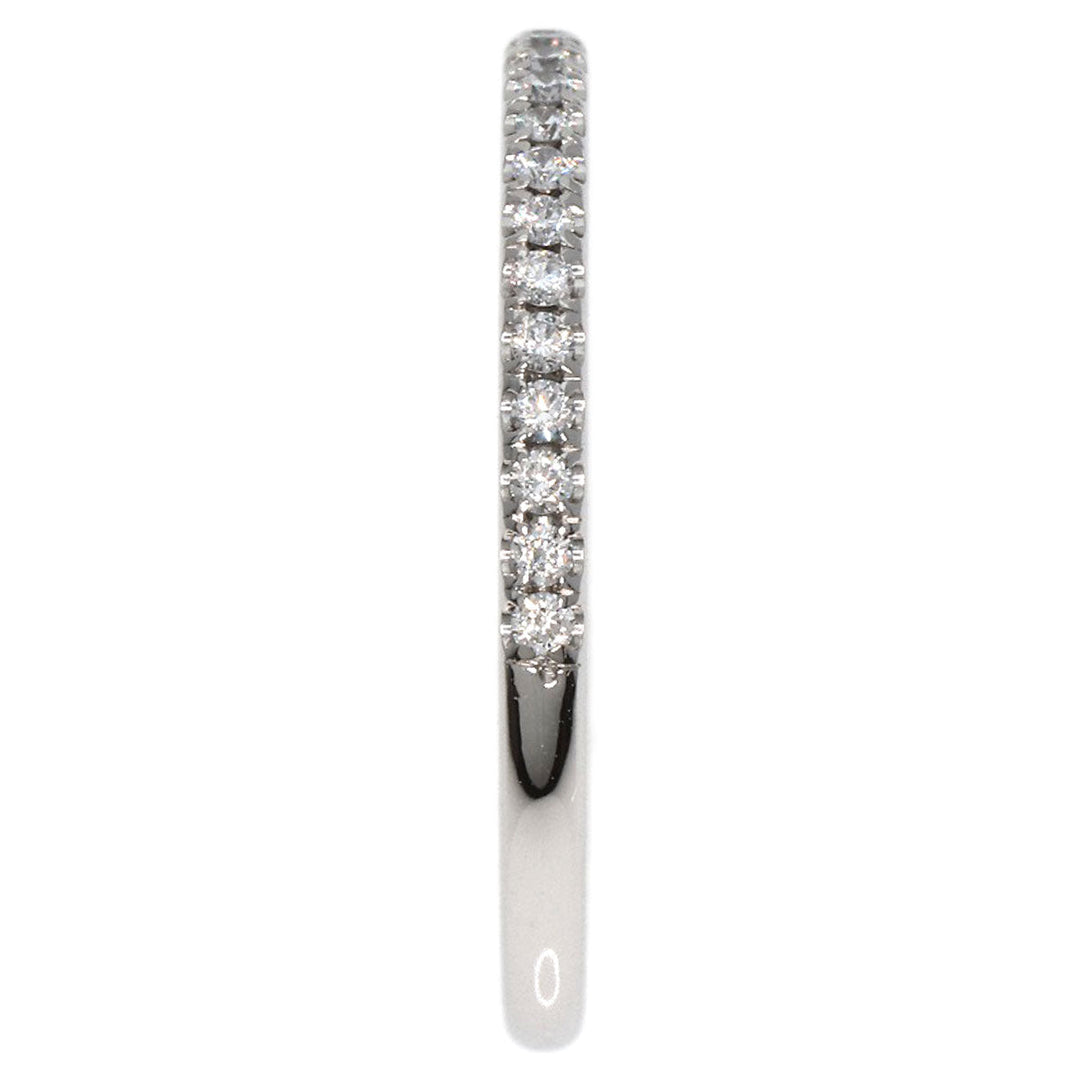 HARRY WINSTON Ring PT950 Silver Half eternity Diamond Women Used Authentic