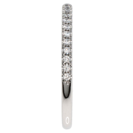 HARRY WINSTON Ring PT950 Silver Half eternity Diamond Women Used Authentic