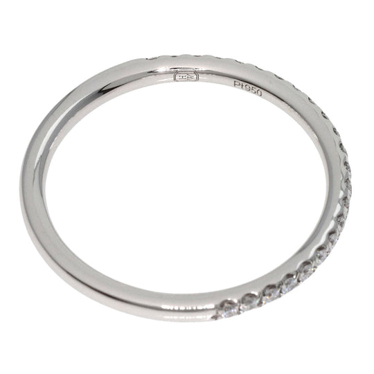 HARRY WINSTON Ring PT950 Silver Half eternity Diamond Women Used Authentic