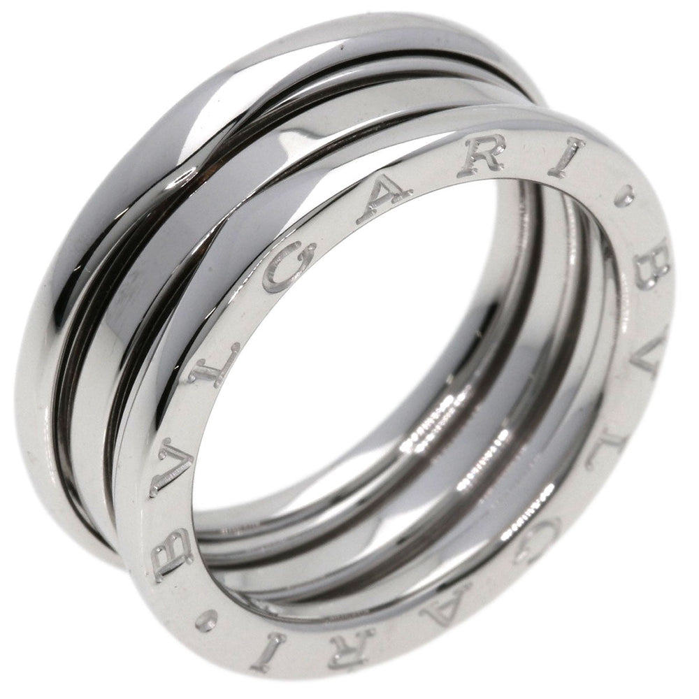 BVLGARI Ring K18WG Silver B-zero1 B-zero1 2 Band #58 Women Used Authentic