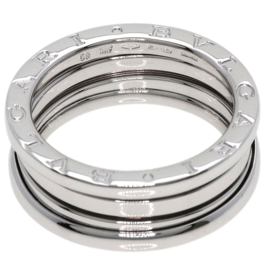 BVLGARI Ring K18WG Silver B-zero1 B-zero1 2 Band #58 Women Used Authentic