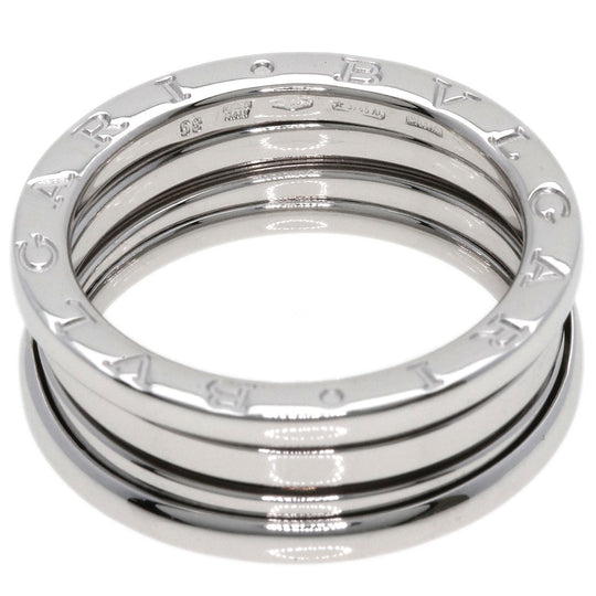 BVLGARI Ring K18WG Silver B-zero1 B-zero1 2 Band #58 Women Used Authentic