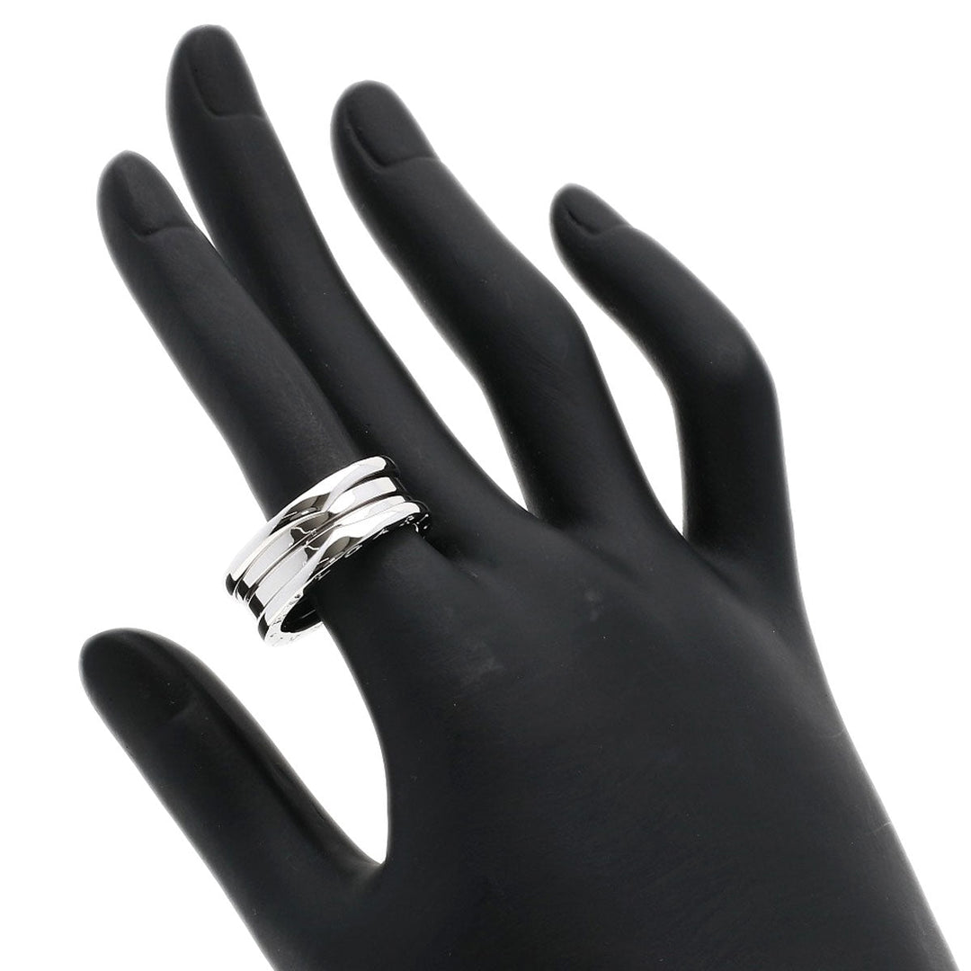 BVLGARI Ring K18WG Silver B-zero1 B-zero1 2 Band #58 Women Used Authentic