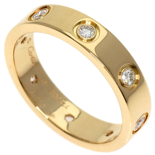 CARTIER Ring 18K Yellow Gold gold Mini love ring full diamond #48