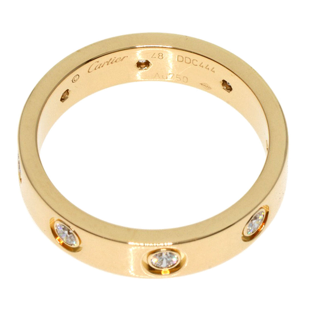 CARTIER Ring 18K Yellow Gold gold Mini love ring full diamond #48