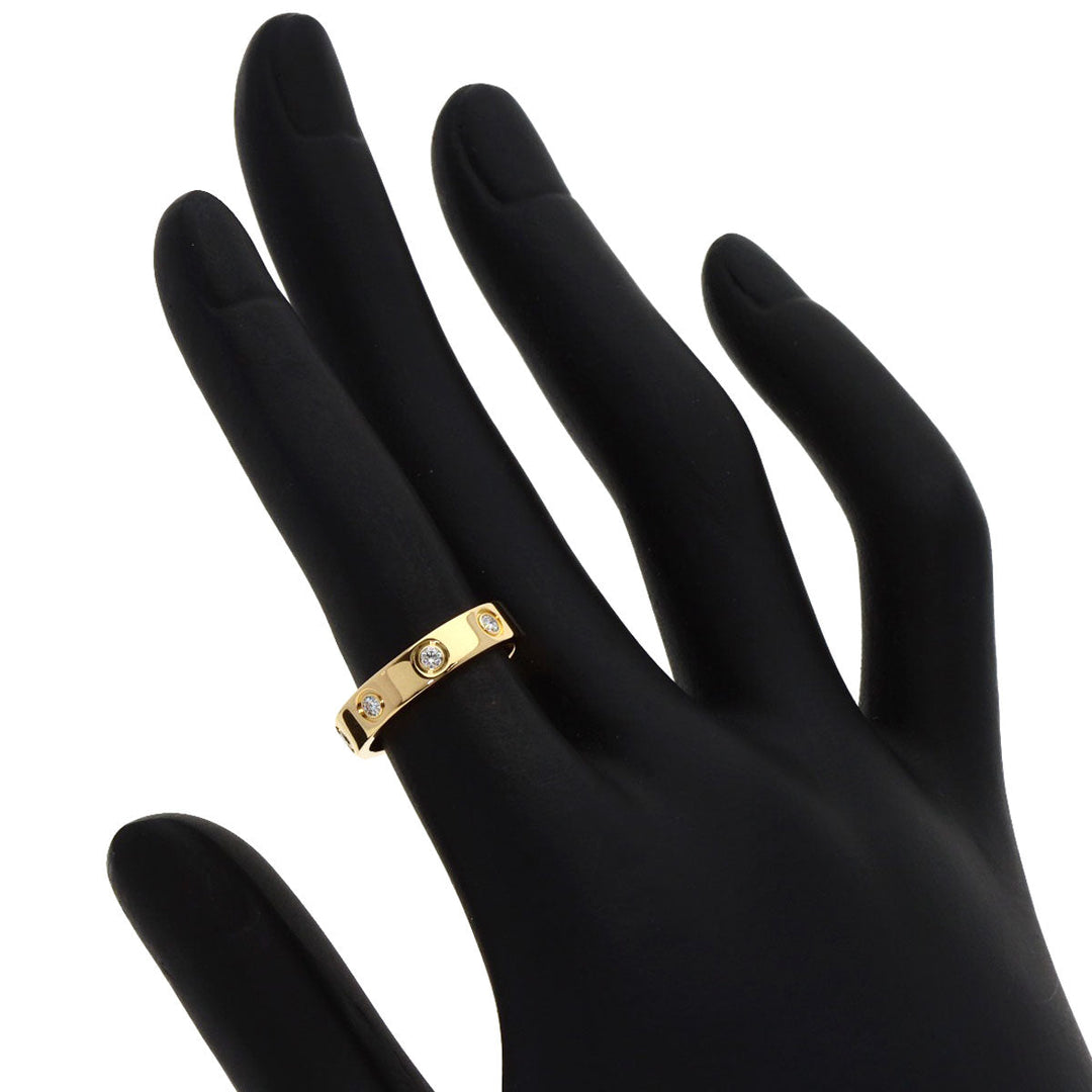 CARTIER Ring 18K Yellow Gold gold Mini love ring full diamond #48