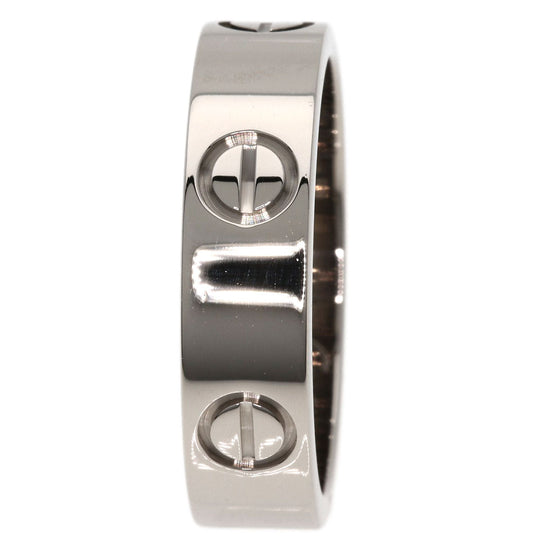 CARTIER Ring K18WG Silver Love Ring #56 Women Used Authentic