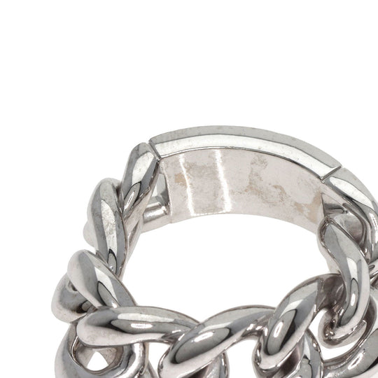Dior Ring K18WG Silver Gormet de Dior Large Chain #57 Women Used Authentic