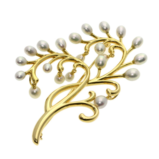 TASAKI Brooch 18K Yellow Gold gold Pearl Women Used Authentic