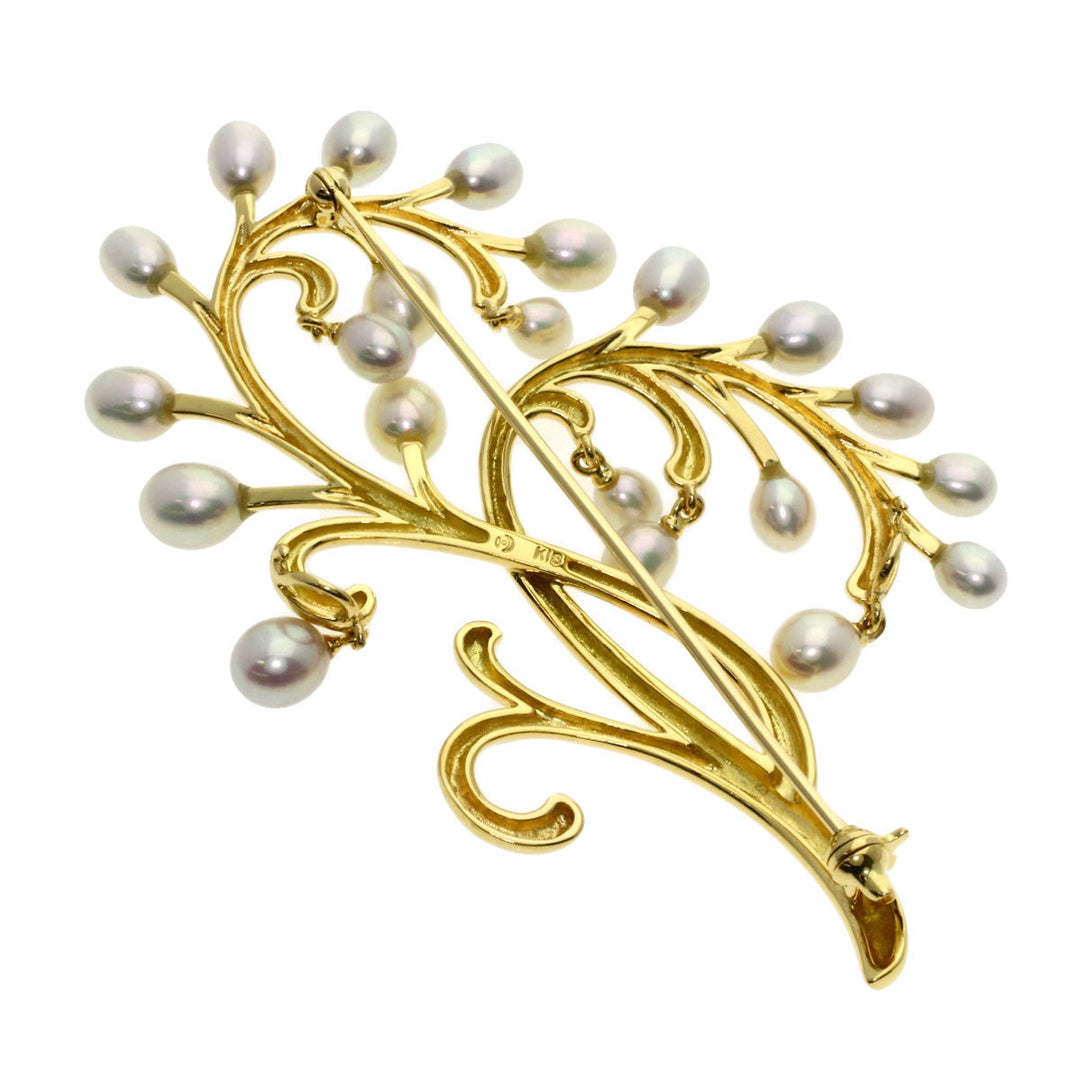 TASAKI Brooch 18K Yellow Gold gold Pearl Women Used Authentic